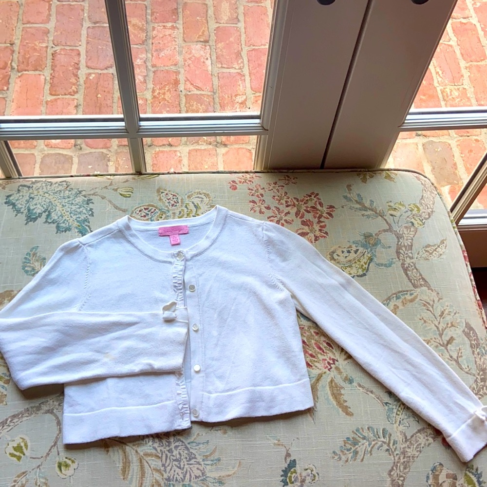 Lilly Pulitzer girls cropped Cardigan.